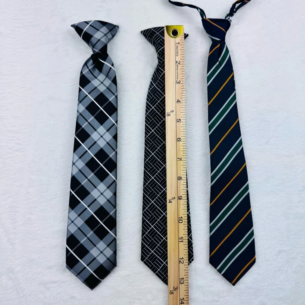 Boys clip on ties. Bundle of 3 ties. 2 clip on, 1 adjustable neck strap tie.
